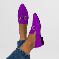 Ginevra | Colorful Boho Loafers Purple