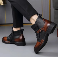 Wesley – Two-Tone Leather Ankle Boots