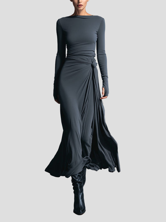 Nerissa - Elegant Shaping Dress – Grey