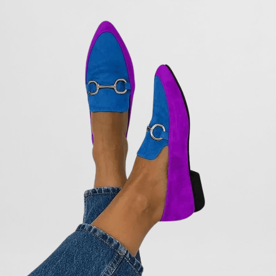 Ginevra | Colorful Boho Loafers Blue