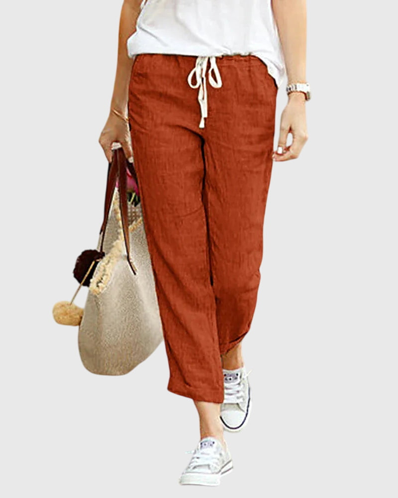 Zanra | Elegant Summer Pants Orange