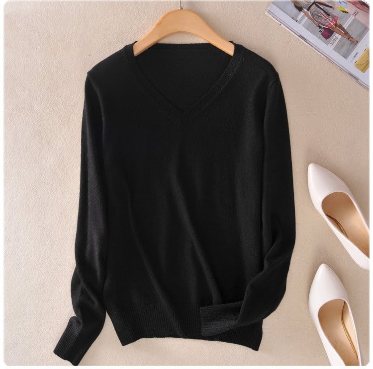 Anika V-Neck Knit Sweater