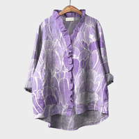 Delphine - Elegant Linen Summer Blouse