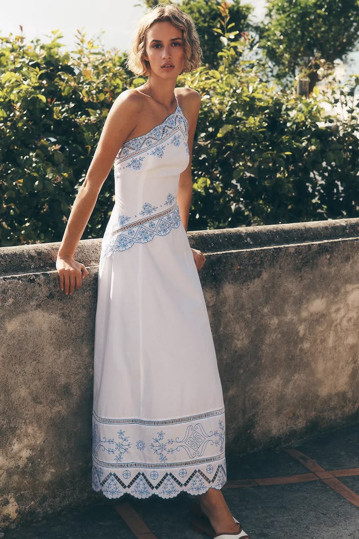 Cotton Cutwork Midi Dress