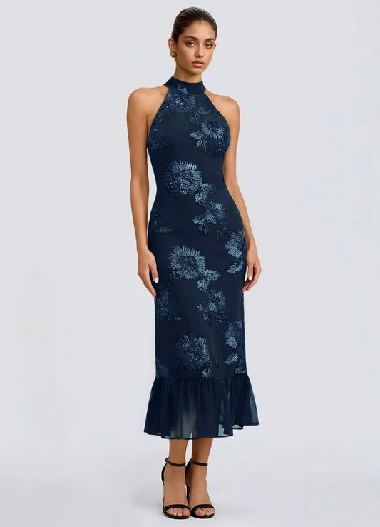 Ivanna Navy Midi Dress