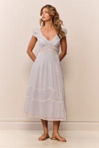 Suvi Heritage Midi Dress Baby Bluebell