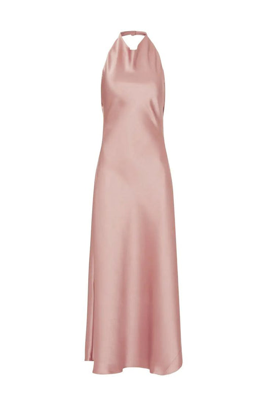 Halter Cowl Neck Dress
