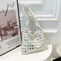 Mariela Metallic Studded Shoulder Bag