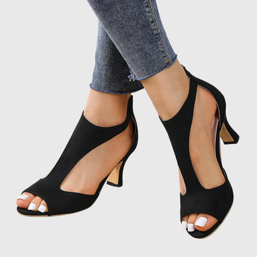 Delfina | Orthopedic Heels Black
