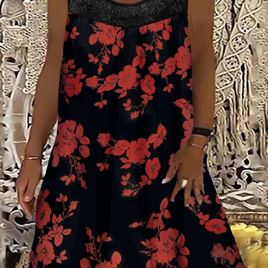 Vivien – Floral Lace Midi Dress