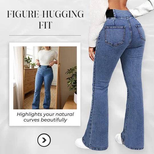Eliana – High Waist Stretch Flare Jeans for Everyday Wear