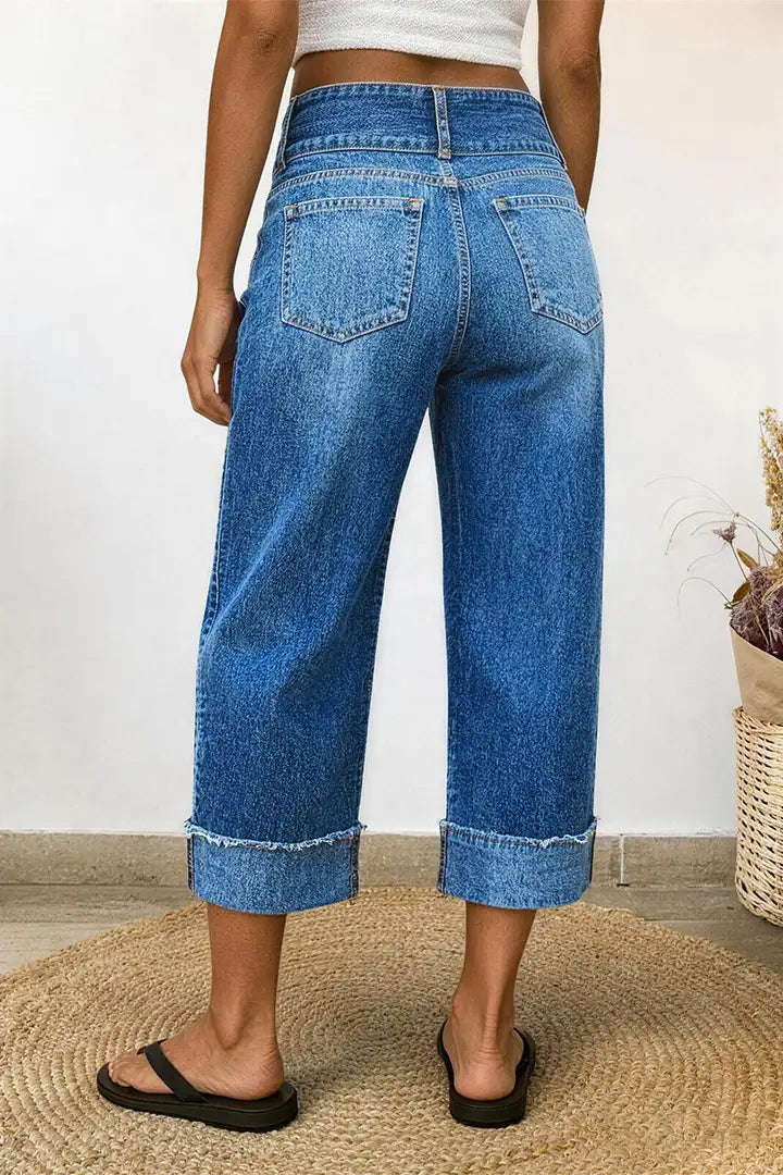 Samara – High-Waist Cropped Barrel Jeans