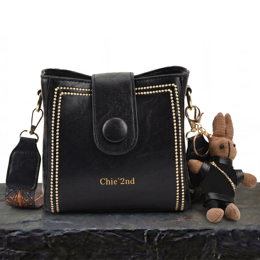 Clover – Vintage Satchel Handbag with Free Charm