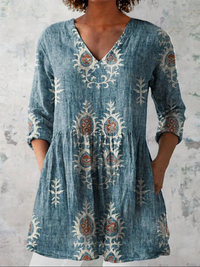 Daniela – Long Blouse with Statement Pattern