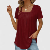 Lenabria | Elegant Summer Blouse Burgundy