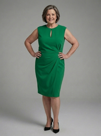 Alina - Sleeveless Midi Dress with Keyhole Detail
