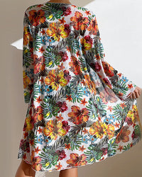 Queniva - Three-Piece Bikini with Floral Skirt