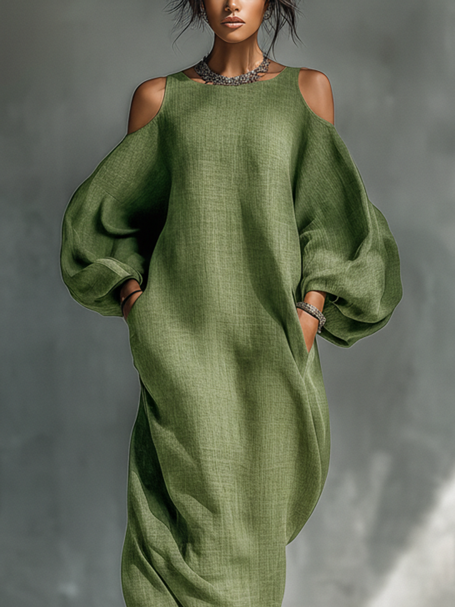 Brea – Cold Shoulder Maxi Dress