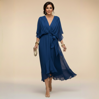 Tilly - Elegant V-Neck Chiffon Dress