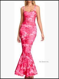 Women's Floral Lace Bodycon Maxi Dress Formal Wedding Guest Party