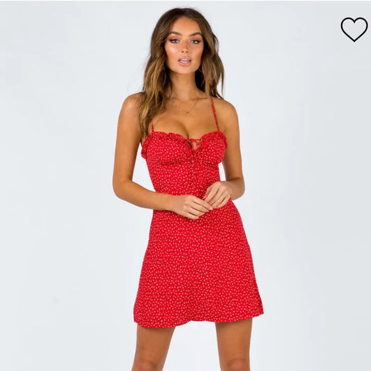 Dress Mini Dress Color: Red Size: 4