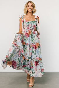 Anita Maxi Dress Midnight & Gold Floral