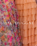 Multicolor Floral Scoop Neck A Line Ruffle Midi Dress