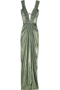Sexy Sheath V Neckline Green Long Prom Dress