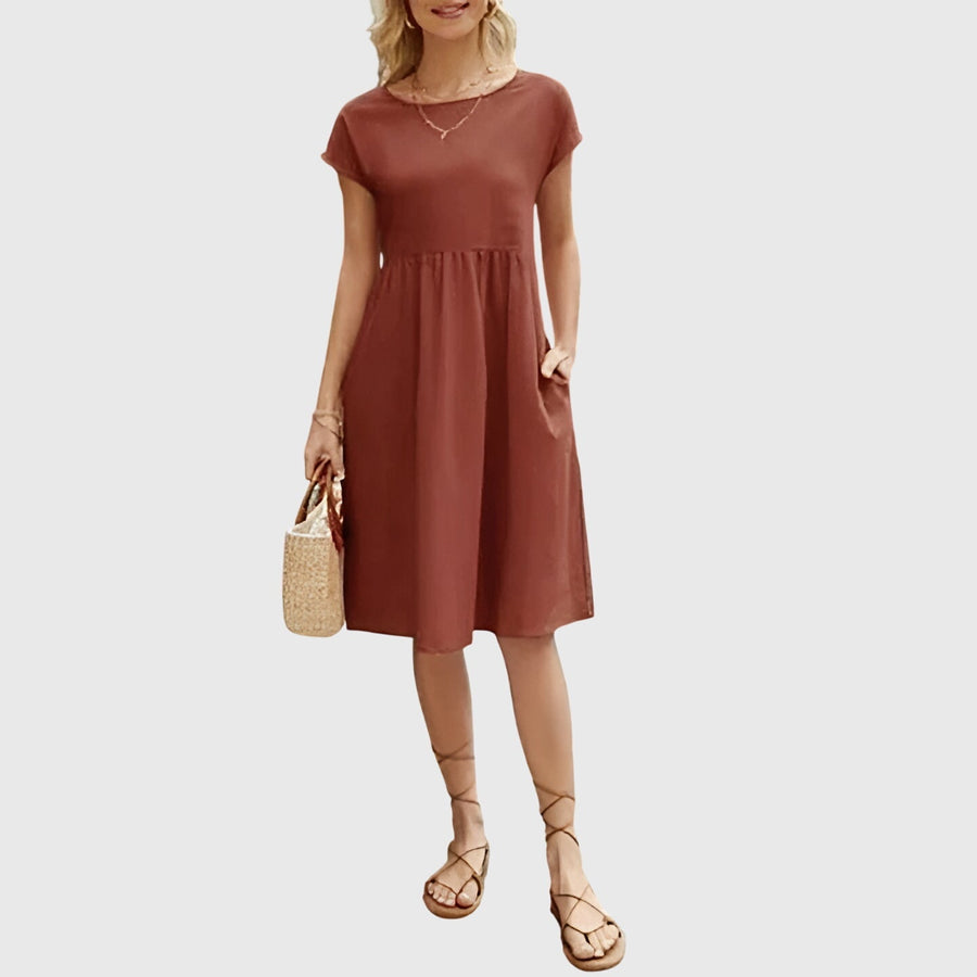 Mirabel | Elegant Spring Dress Brown