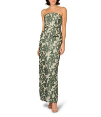 Aidan Mattox Strapless Peplum Floral Print Jacquard Gown Dillard's