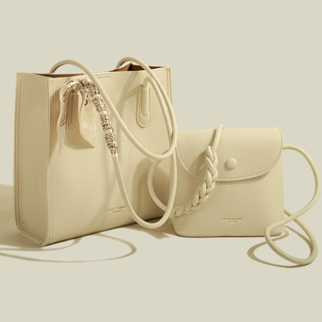 Structured Patent Leather Bag with Crossbody - Renata