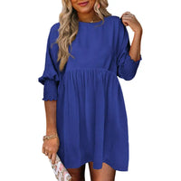 Luna – Casual Loose Fit Short Sleeve Mini Dress