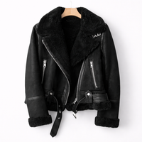 Caroline – Shearling Aviator Suede Jacket