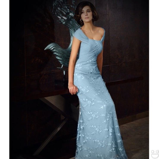 Formal Dress Mother Of The Bride Groom (Pale Blue) Color: Blue Size: