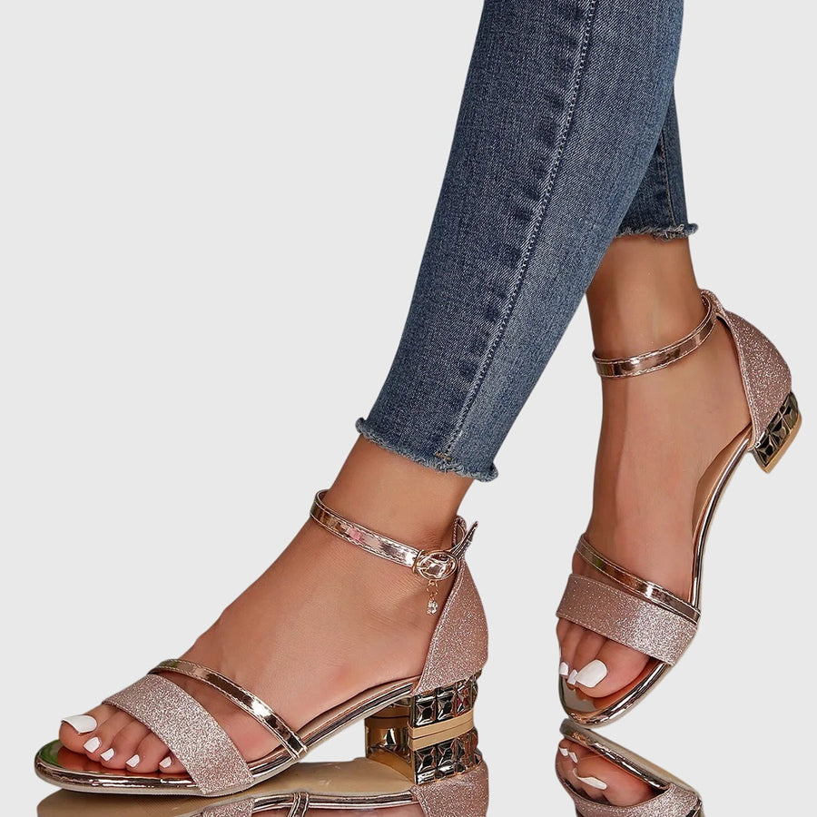Alison | Orthopedic Heeled Sandals Rose gold (Almost sold out)
