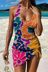 Elizabeth – Floral Graphic Tankini with Shorts & Tummy-Flattening Effect