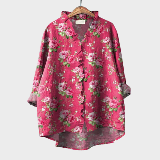 Camber - Elegant Linen Summer Blouse