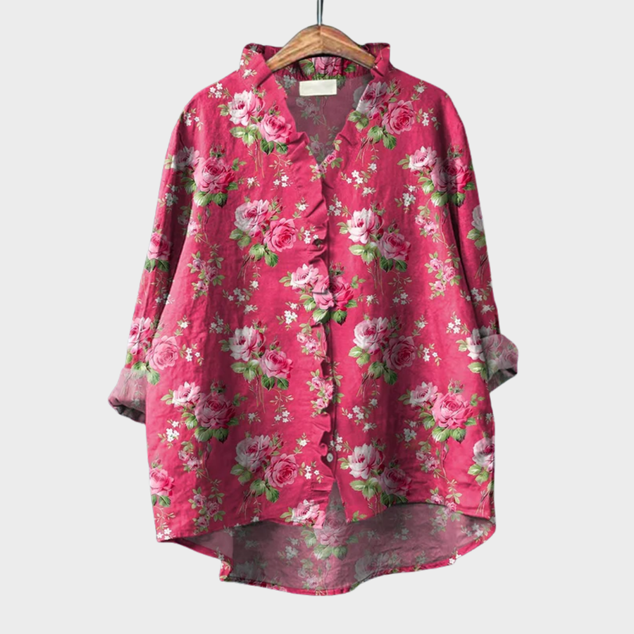 Camber - Elegant Linen Summer Blouse