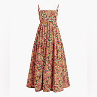 J. Crew Dress J. Crew Tiered Floral Midi Dress With Tie Back Color: