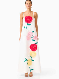 Elliatt Dress Elliatt Buttercup Embroidered White Maxi Dress Color: