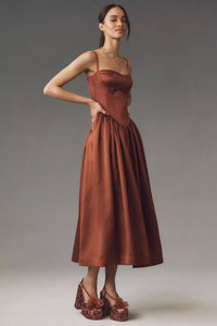 Mare Amaya Corset Fit And Flare Midi Dress