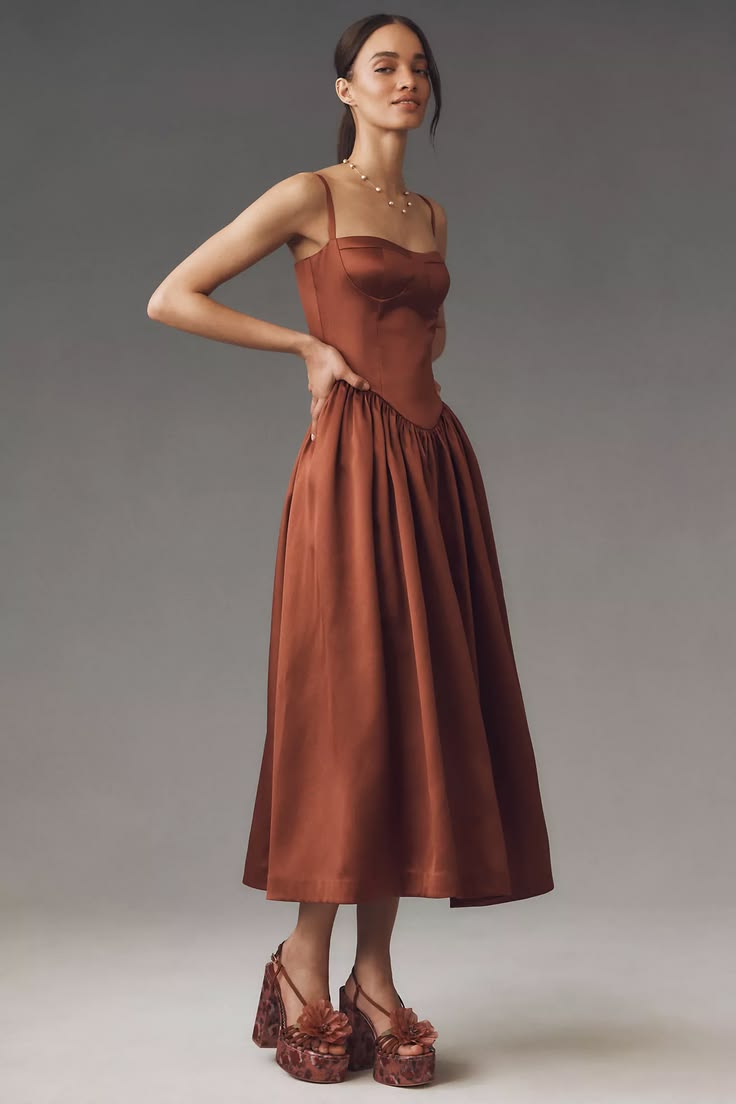Mare Amaya Corset Fit And Flare Midi Dress
