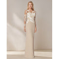Sheath Column Floor Length Wedding Guest Dress Formal Dress Evening