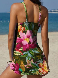 Elizabeth – Floral Graphic Tankini with Shorts & Tummy-Flattening Effect