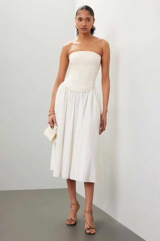 Melody Corset Combo Midi Dress