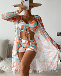 Clovelly - 3-Piece Printed Bikini Set