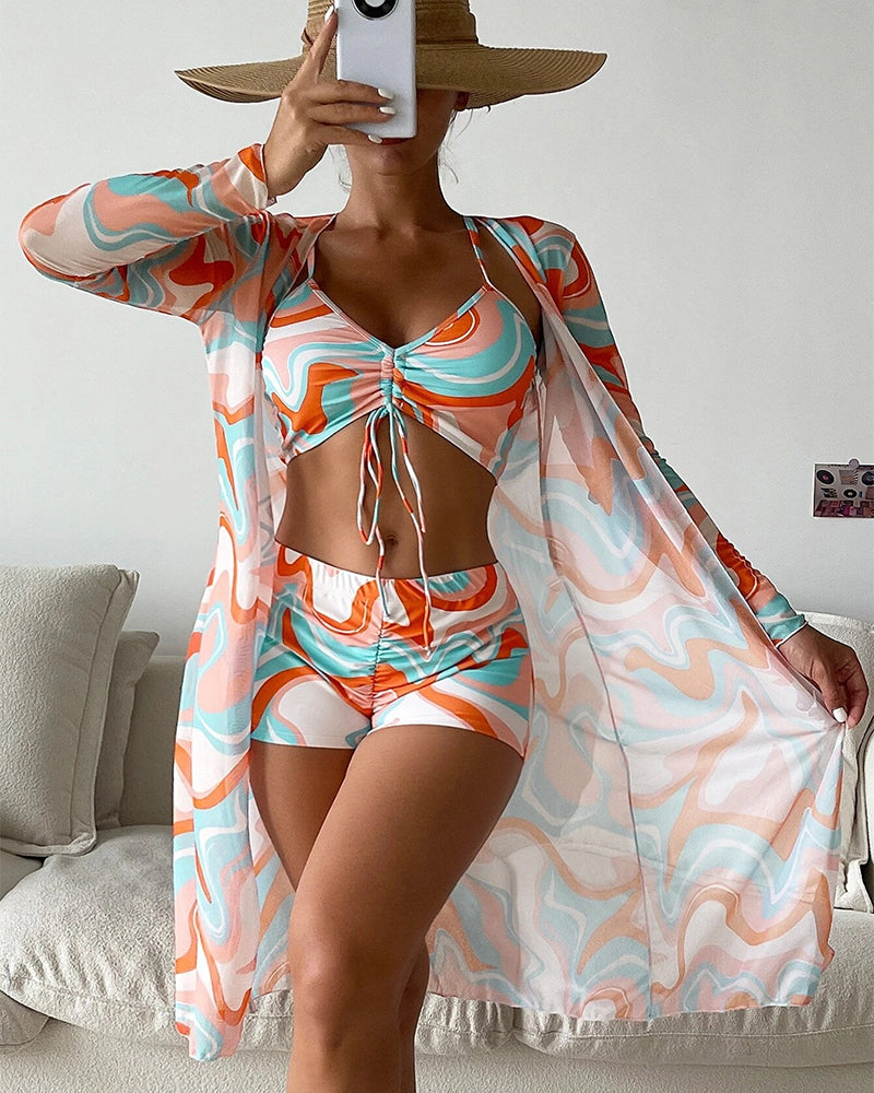 Clovelly - 3-Piece Printed Bikini Set