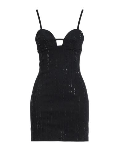 Dondup Mini Dress In Organic Cotton Blend Black
