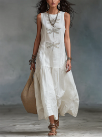 Myla - Sleeveless Dragonfly Dress