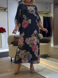 Celeste - Floral Chiffon Maxi Dress
